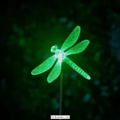 B&M Colour Changing Solar Stake Light - Dragonfly