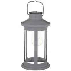 Solar Lantern With Micro LED Bulb - Grey