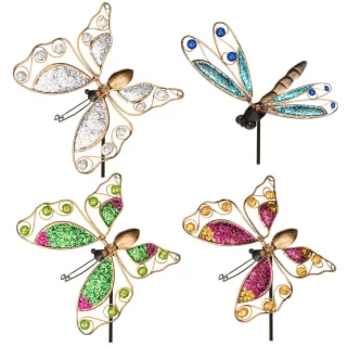 B&M Glitter Stake - Green Butterfly - Image 3