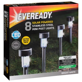 Eveready Mini Solar Lighting Posts 8pk - Colour Changing - Image 3