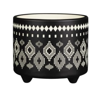 B&M Urban Eden Embossed Footed Planters 3pk - Black - Image 3