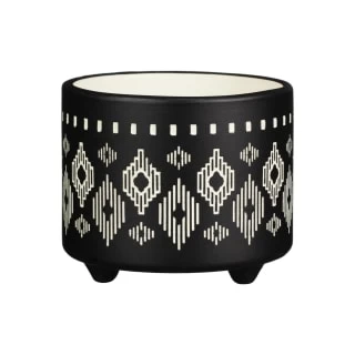 B&M Urban Eden Embossed Footed Planters 3pk - Black - Image 4