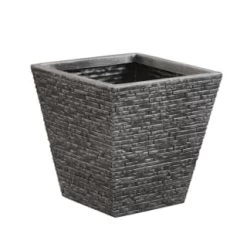 B&M Square Planter - Slate Effect 32cm
