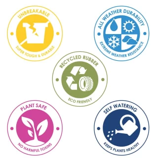 B&M Sonata Planter 33cm - Slate - Image 5