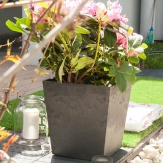 B&M Sonata Planter 33cm - Pewter - Image 2