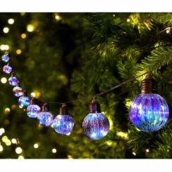 B&M Iridescent Light Bulb String Lights 12pk - Cool White