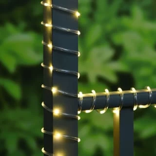 Solar Powered 10m Micro LED Rope Light - Warm White - Image 2