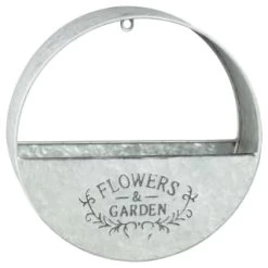 B&M Flowers And Garden Galvanised Wall Planter