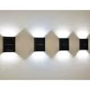 Solar Powered Up/Down Wall Light - White LED 4pk