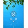 B&M 3D Metal Wind Spinner With Hanging Crystals - Butterfly