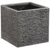 B&M Small Square Planter - Pewter