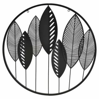B&M Round Leaf Metal Wall Art