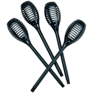 Morocco Solar Powered Flame Effect Post Lights 4pk - Image 3