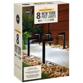 Solar Powered New York Post Lights 8pk - Image 4