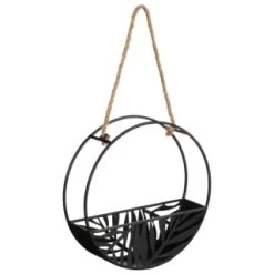 B&M Urban Eden Round Hanging Planter - Black