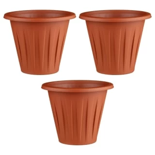 Terracotta Round Planters 3pk - Image 3
